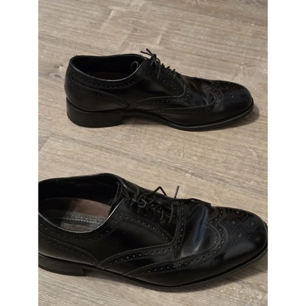 Florsheim Men's Black Oxfords Wingtip Dress Shoes Size 10.5D‎